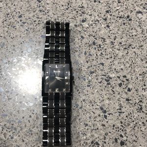 Men’s Bulova black stainless steel watch